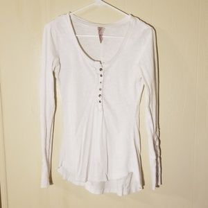 White Tunic Lace Detail Top